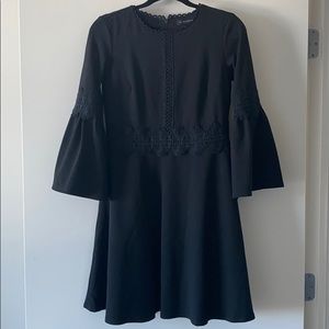 Banana Republic Black Long-sleeved Dress